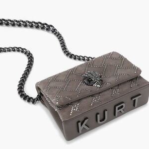 Kurt Geiger Gray Quilted Crossbody Bag